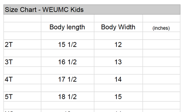 "West End UMC Kids" Toddler Short Sleeve Shirt