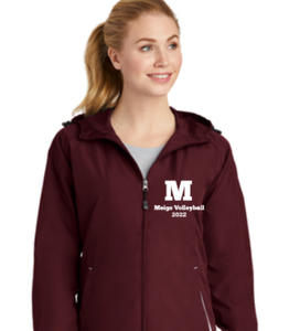 Meigs Vollyball Embroidered Hooded Raglan Jacket